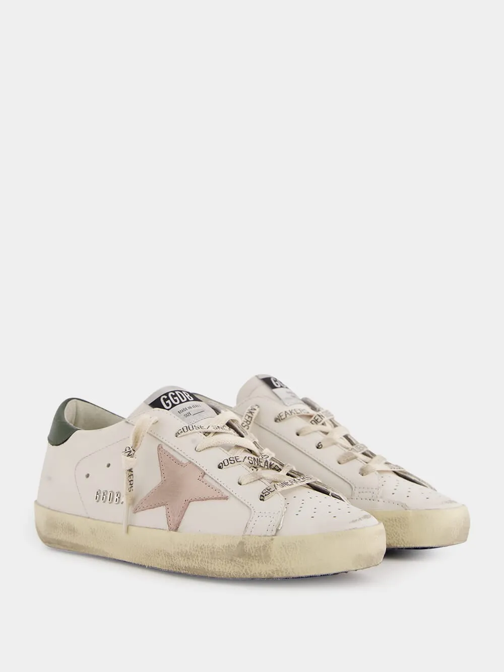 Light Pink Super Star Leather Sneakers