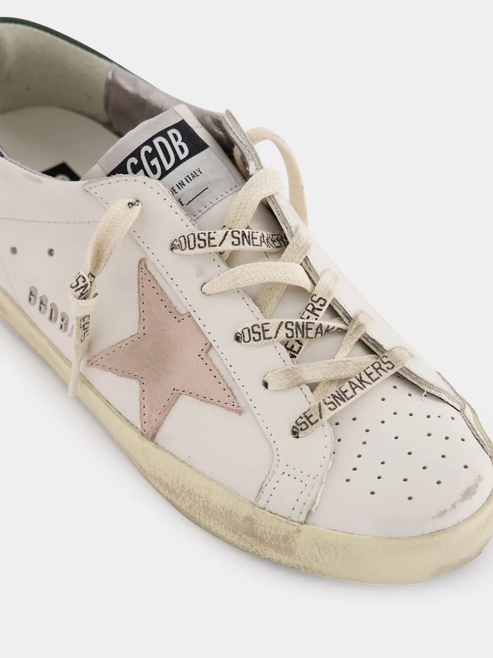 Light Pink Super Star Leather Sneakers