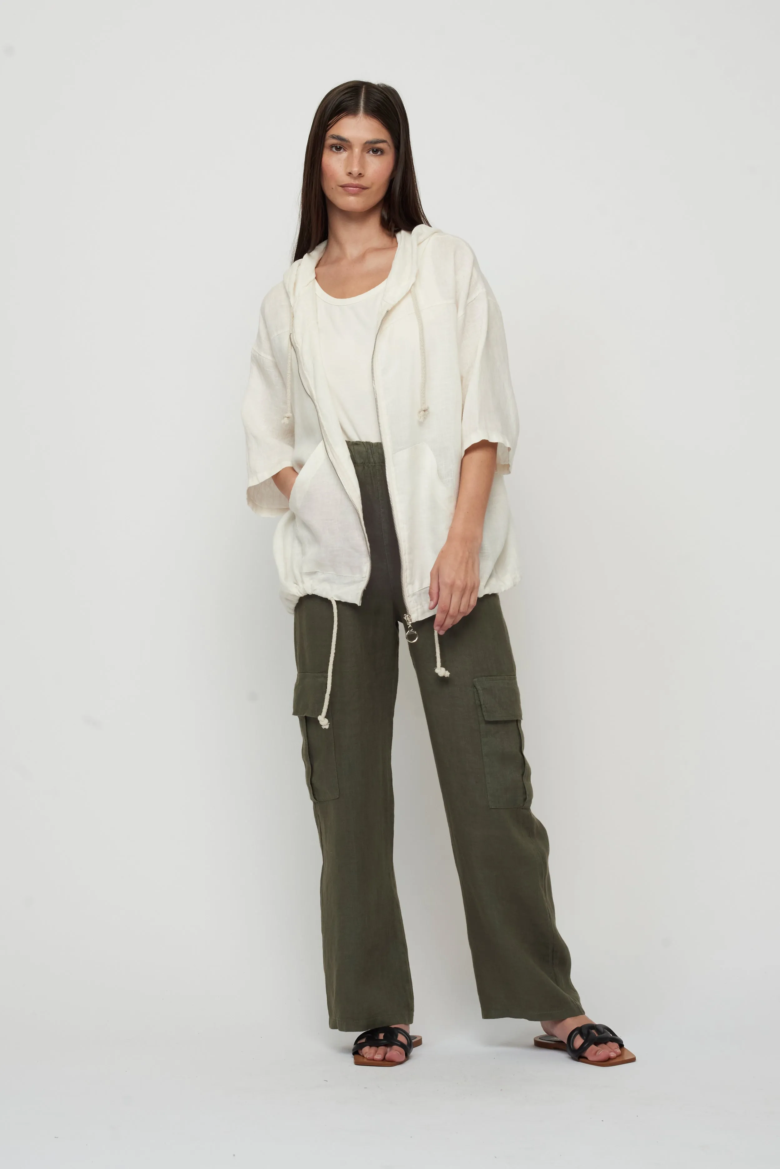 LINEN CARGO PANT