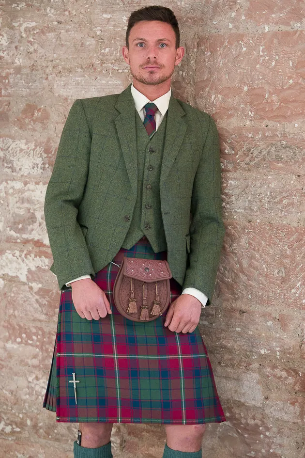 Lovat green tweed kilt outfit