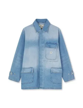 Mads Norgaard Bles Denim Johnny Jacket - Bright Blue Denim