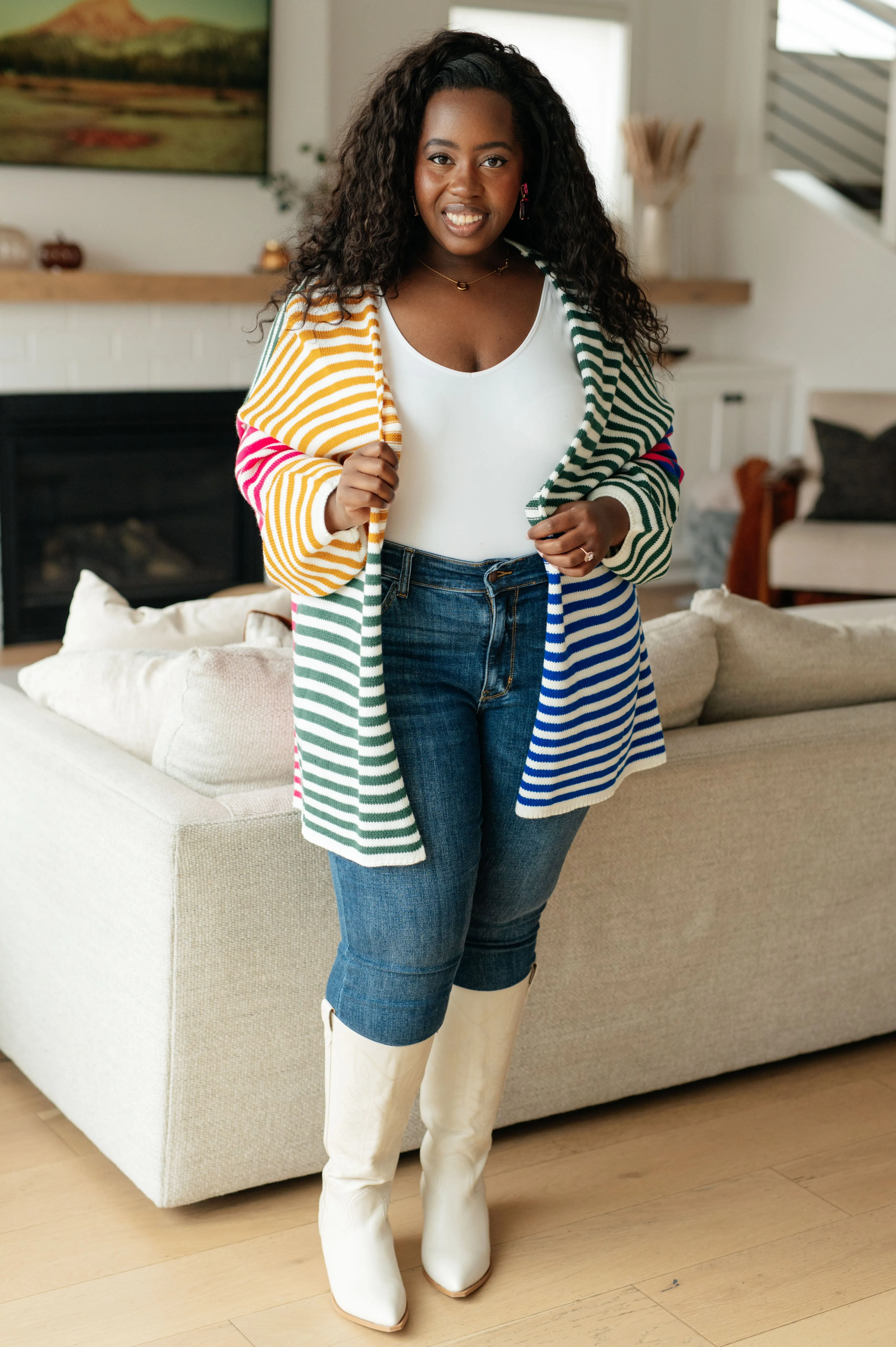 Marquee Striped Cardigan