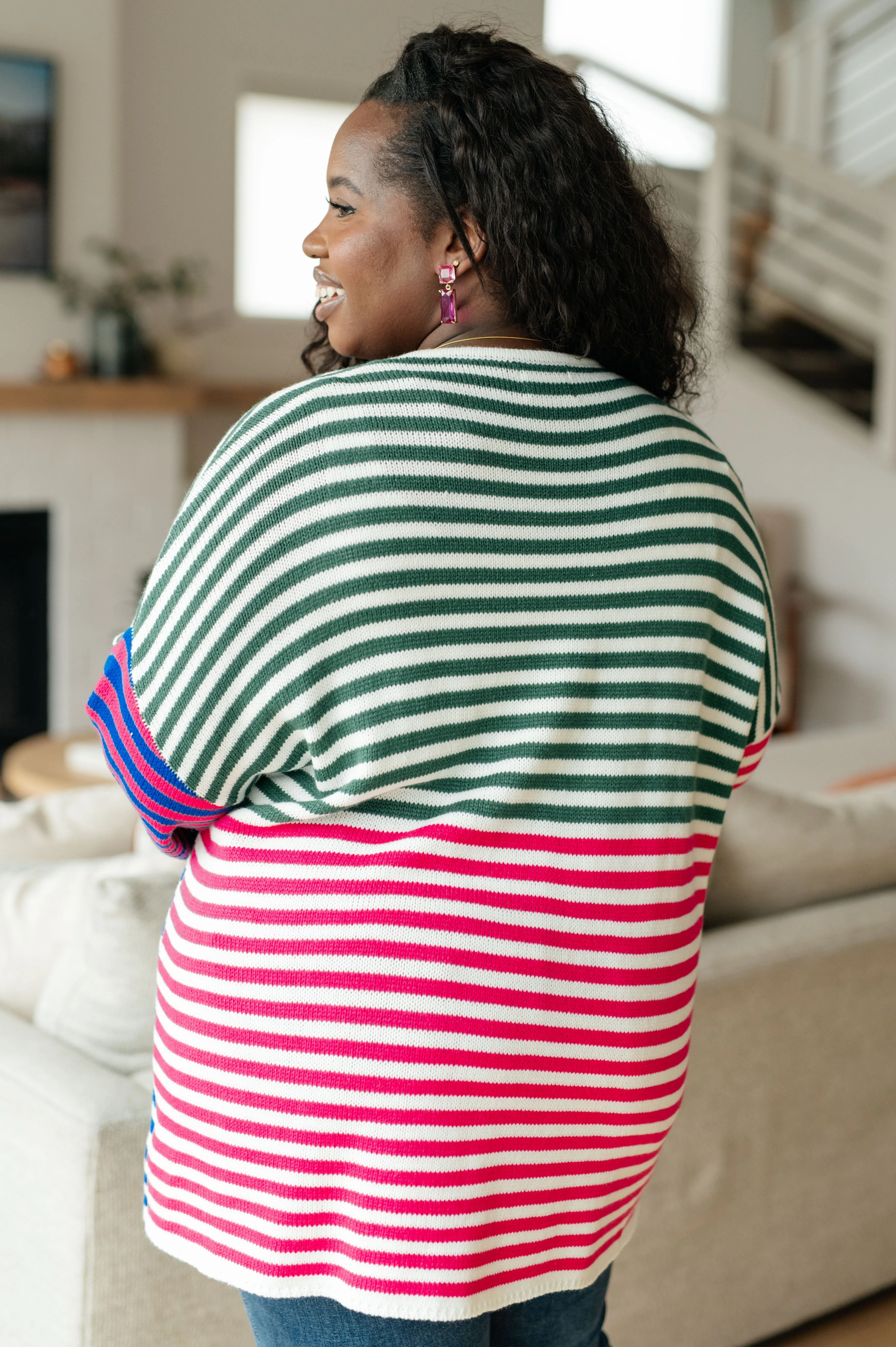 Marquee Striped Cardigan