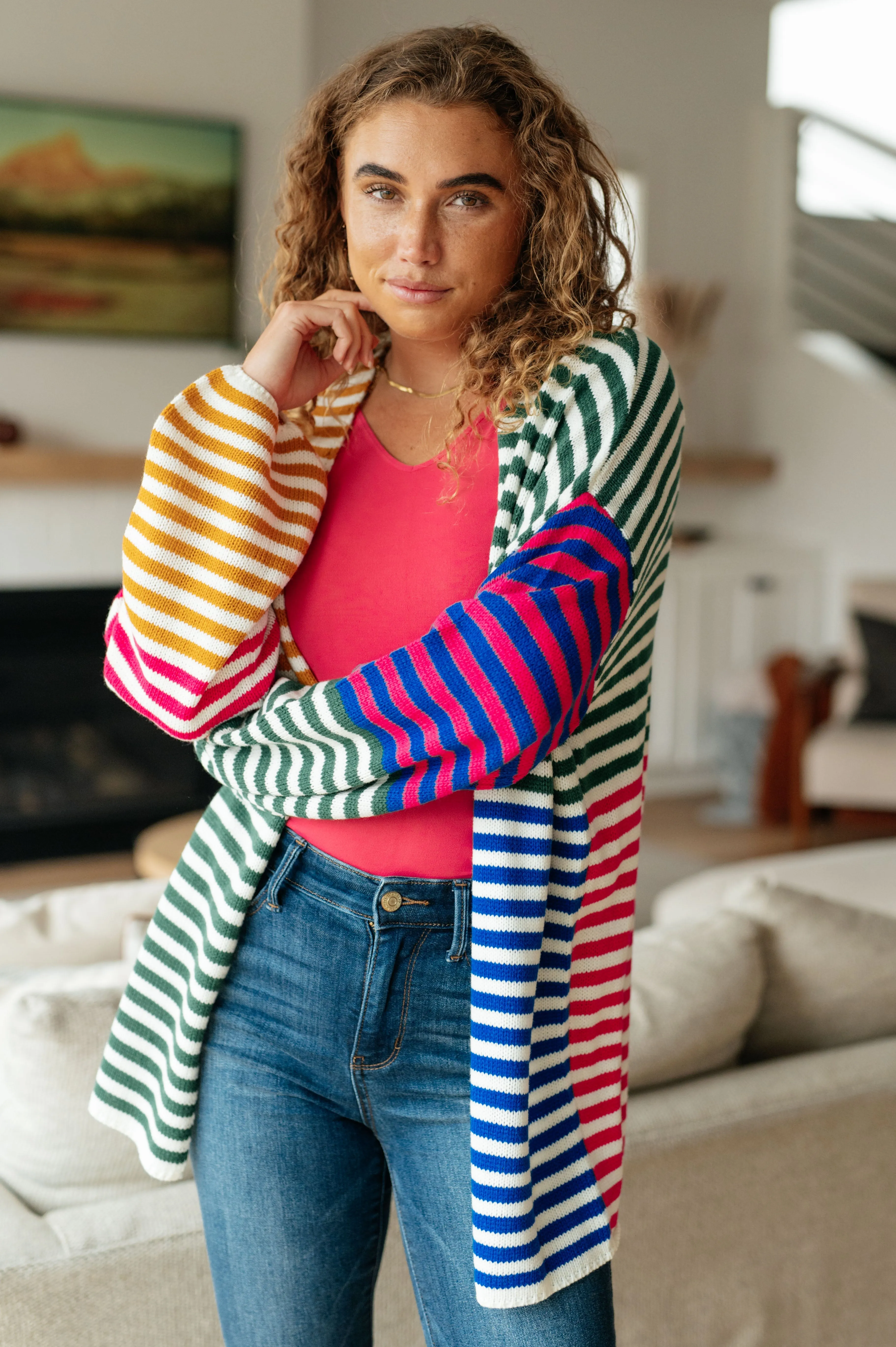 Marquee Striped Cardigan