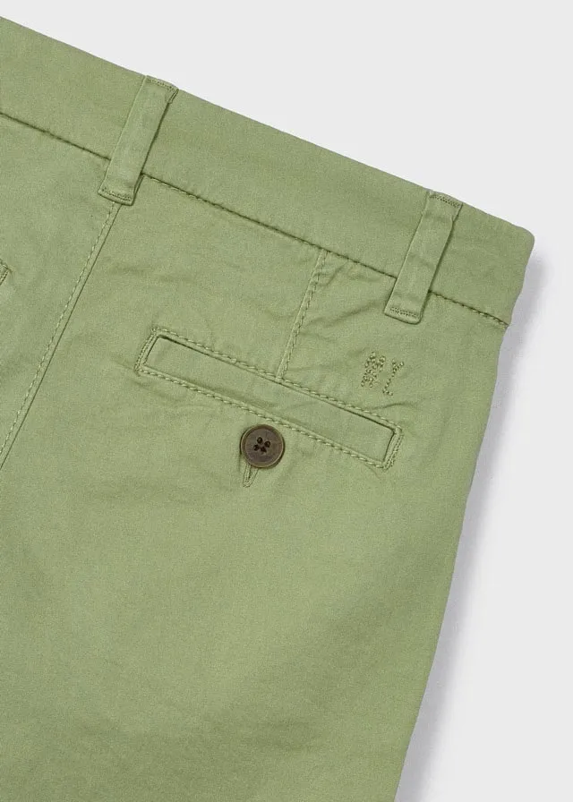 Mayoral Basic twill chino shorts for boy - Kiwi