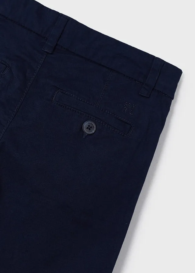 Mayoral Basic twill chino shorts for boy - Navy