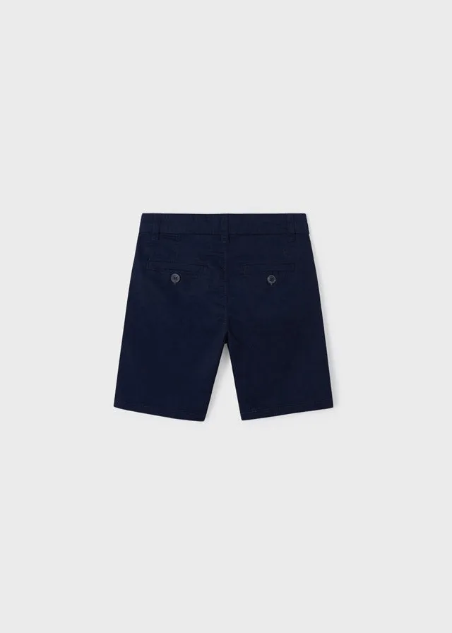 Mayoral Basic twill chino shorts for boy - Navy