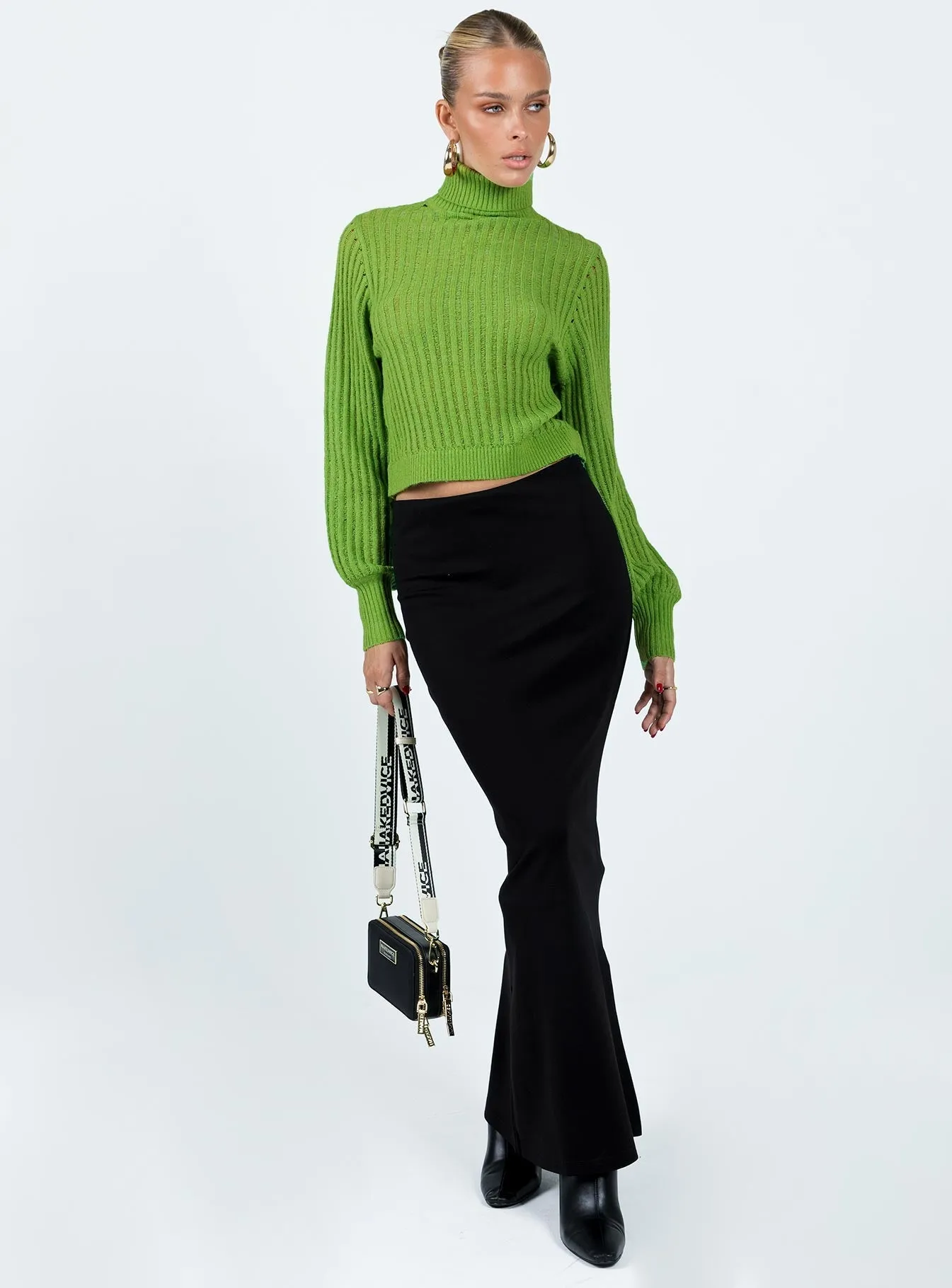 Mckilah Turtleneck Knit Sweater Green