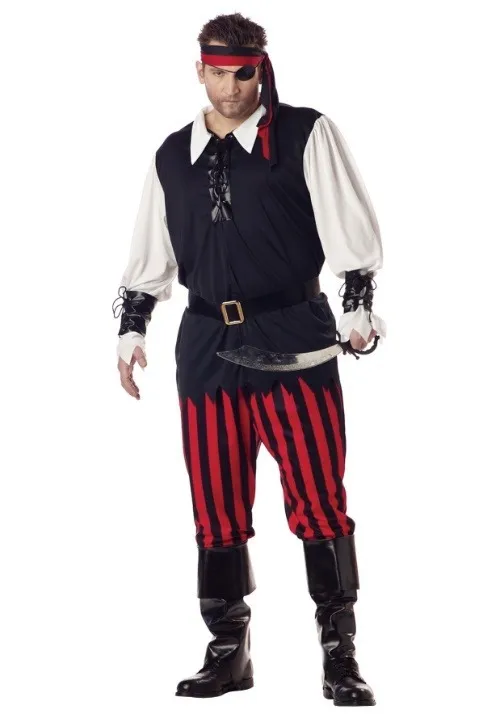 Men's Plus Size Cutthroat Pirate Costume | Adult Pirate Costumes