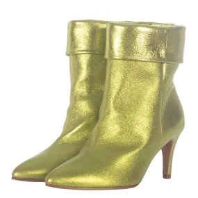 METALLIC GREEN ANKLE BOOTS