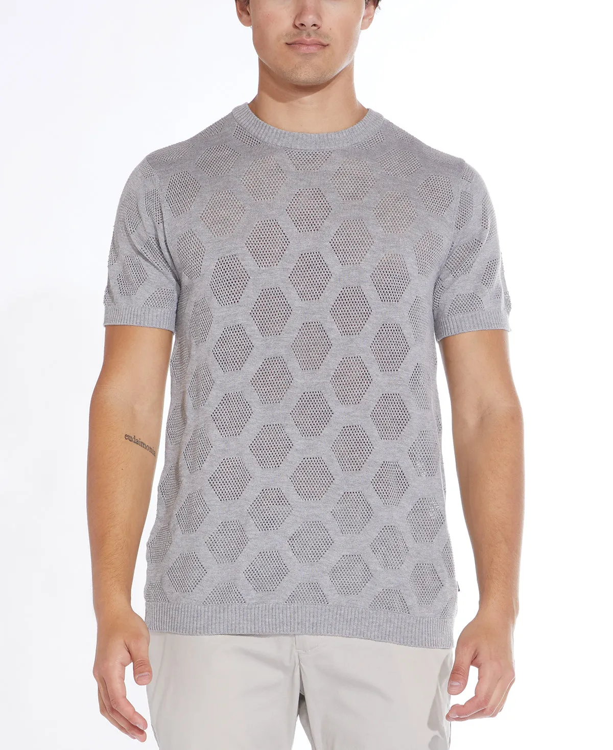 Meyer Sweater Knit Tee (Heather Gray)