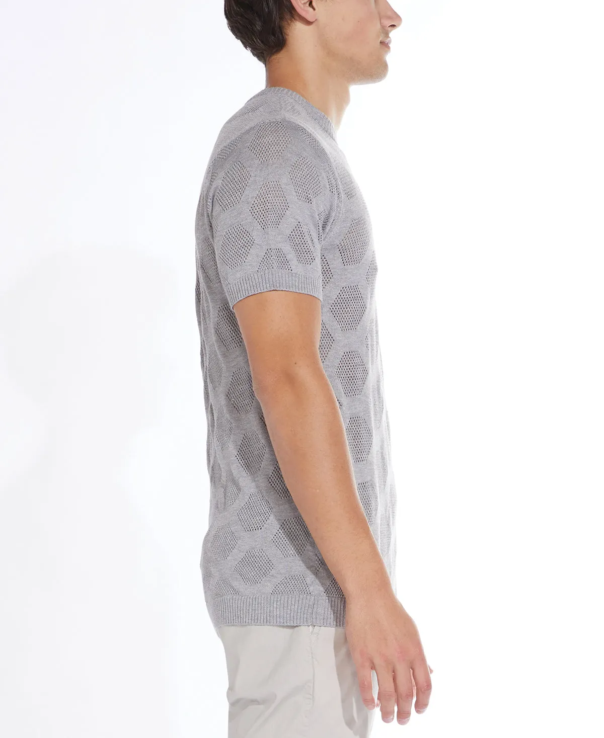 Meyer Sweater Knit Tee (Heather Gray)