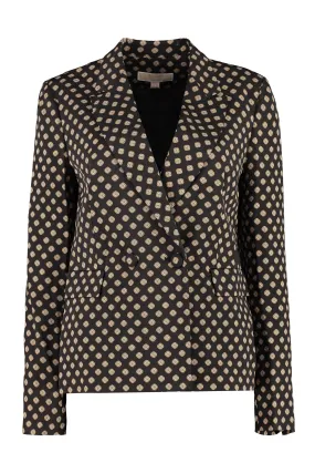 Michael Michael Kors Geometric Embroidered Double-Breasted Blazer