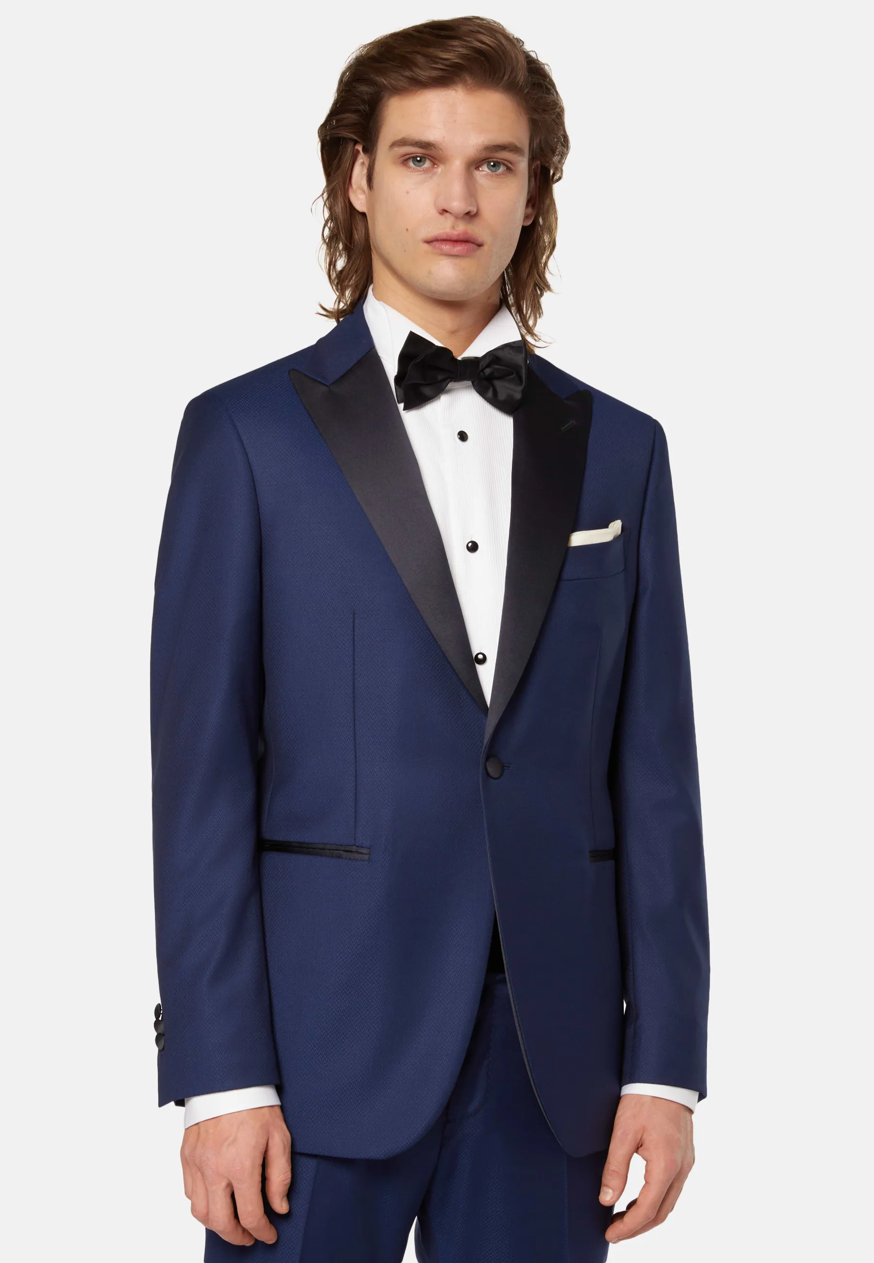 Navy Blue Tuxedo In Stretch Wool