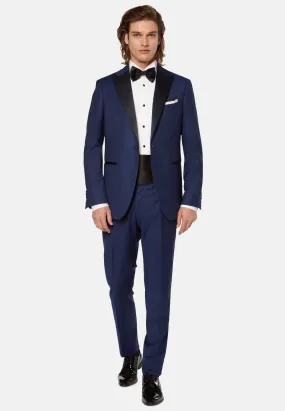 Navy Blue Tuxedo In Stretch Wool