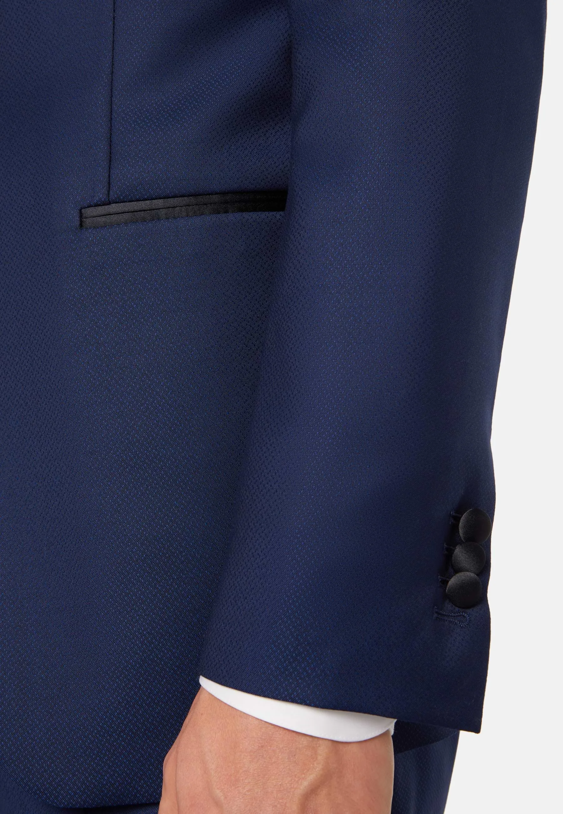 Navy Blue Tuxedo In Stretch Wool