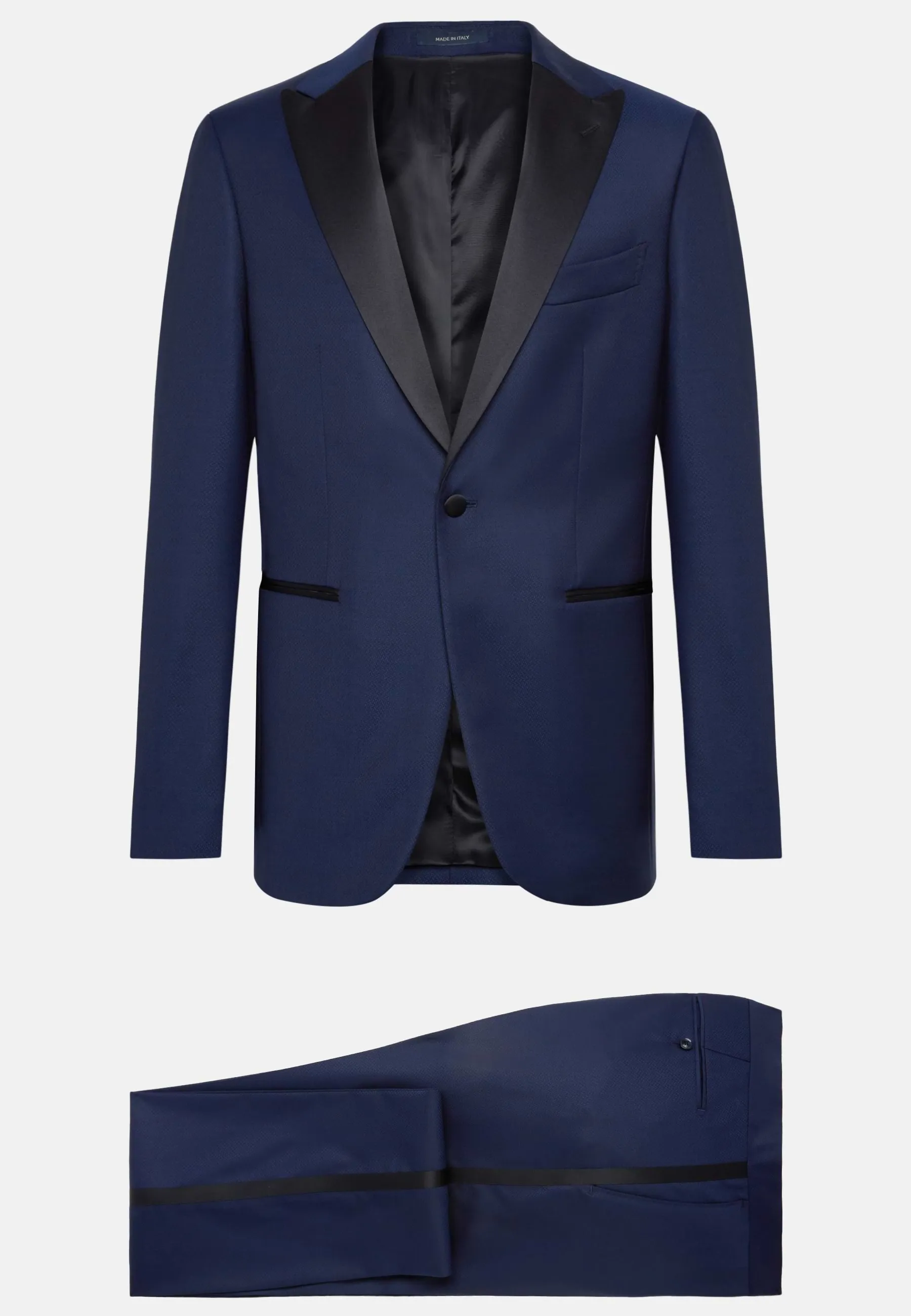 Navy Blue Tuxedo In Stretch Wool