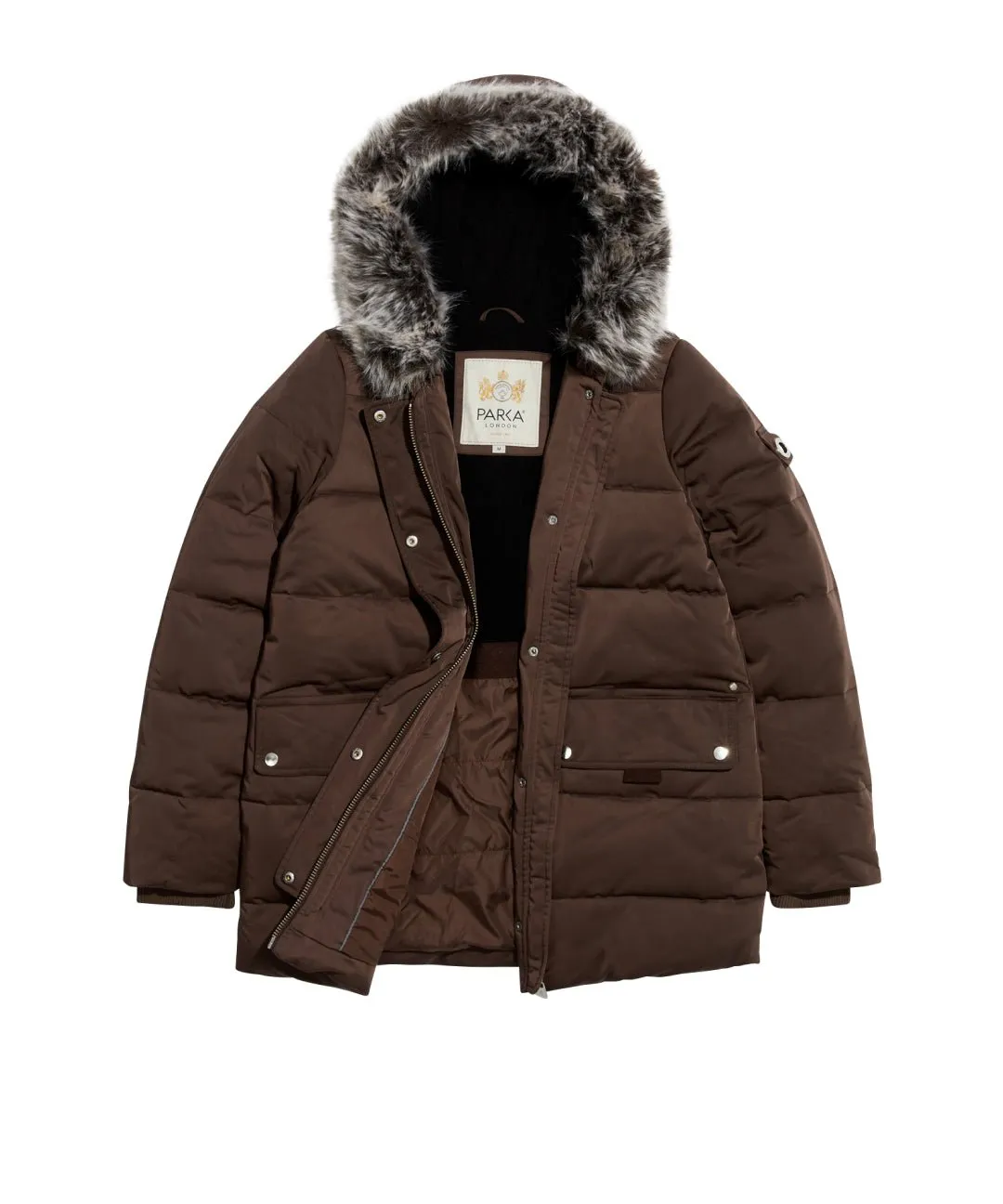 Nordic Mid-Length Faux Fur Parka Jacket