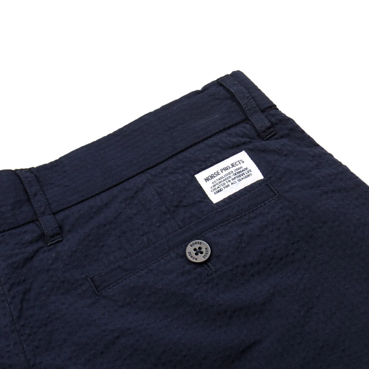 Norse Projects - Aros Seersucker Shorts - Dark Navy