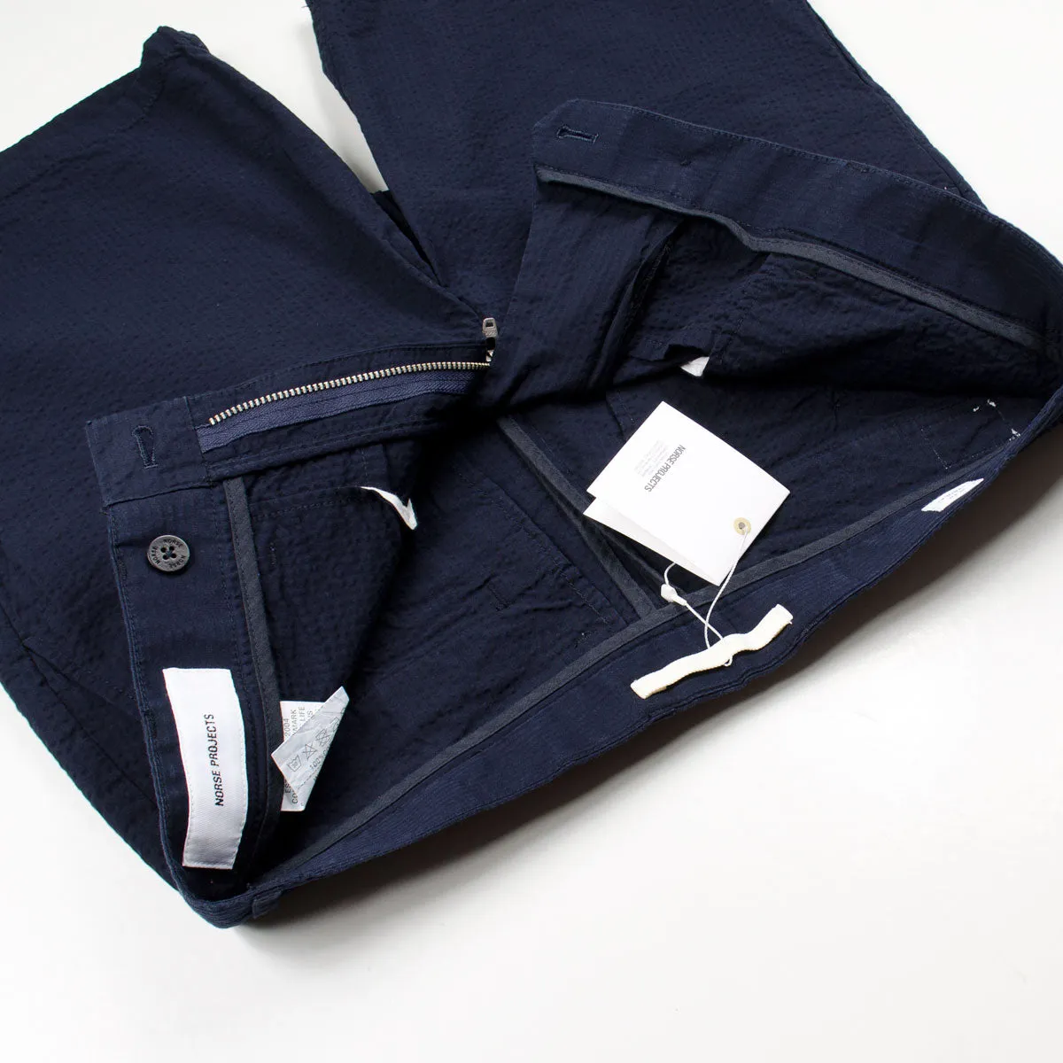 Norse Projects - Aros Seersucker Shorts - Dark Navy