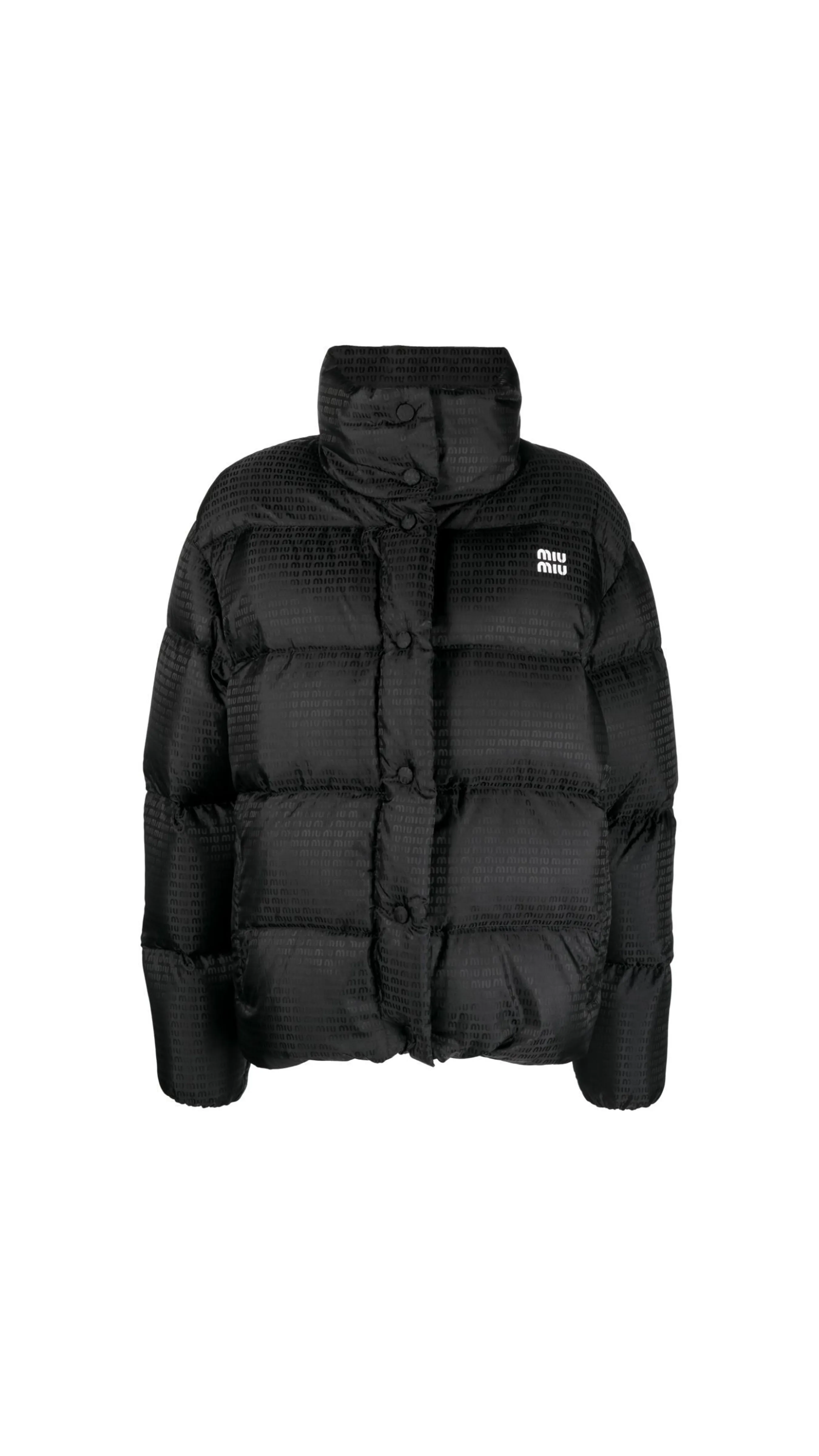 Nylon Street Style Plain Logo Down Jackets - Black