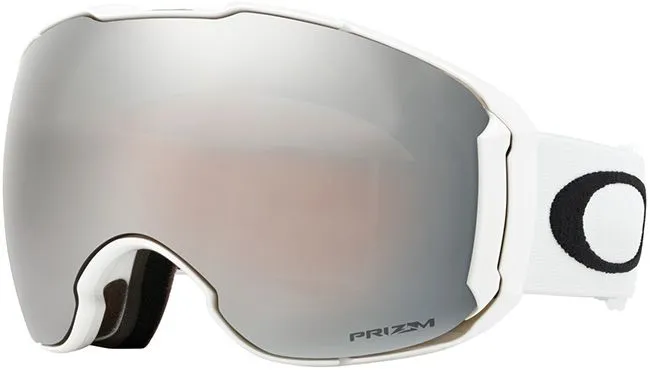 Oakley Mens Ski Snow Goggle Airbrake XL with Xtra Lens Polished White Prizm Snow Black Iridium