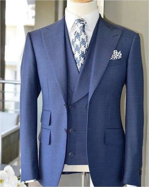 Ocean Blue Three Piece Suit