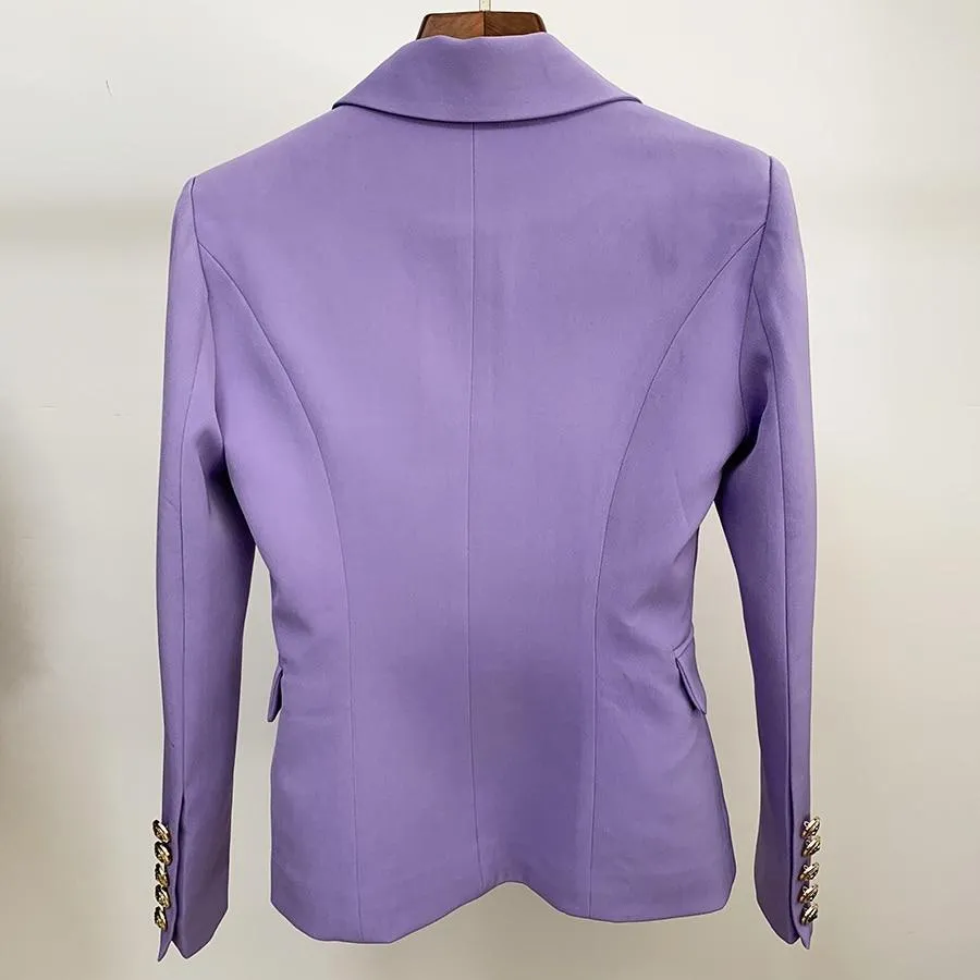 Office Ready Purple Blazer Women - Casual - Plain-Solid