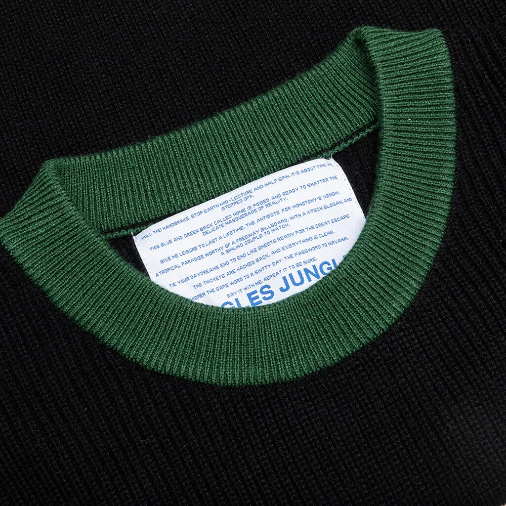 Ornaments Knit Sweater - Green/Black