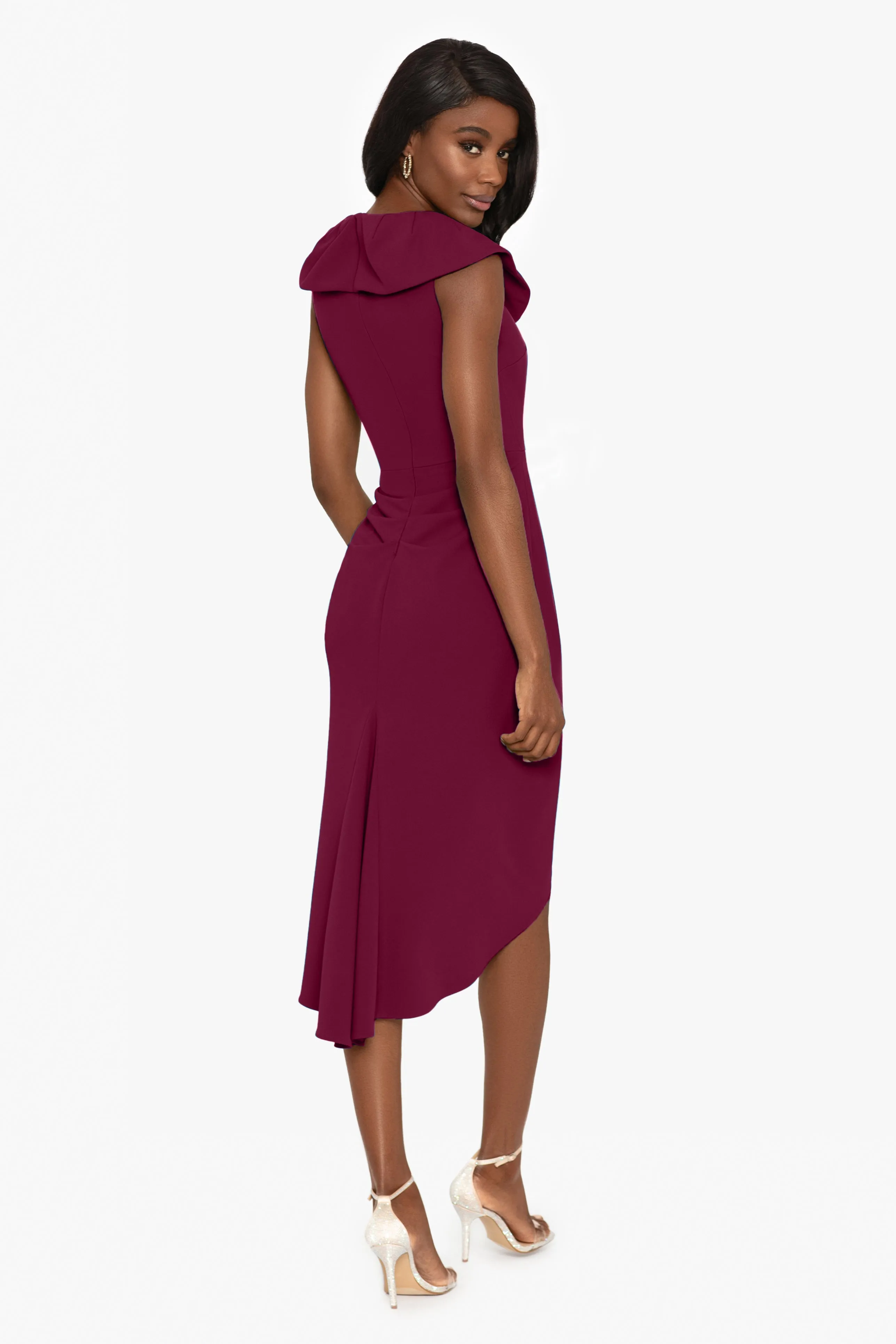 Palmer Midi Scuba Crepe Tuxedo Dress