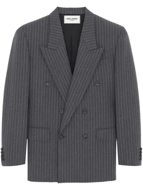 PINSTRIPE DOUBLE BREASTED BLAZER