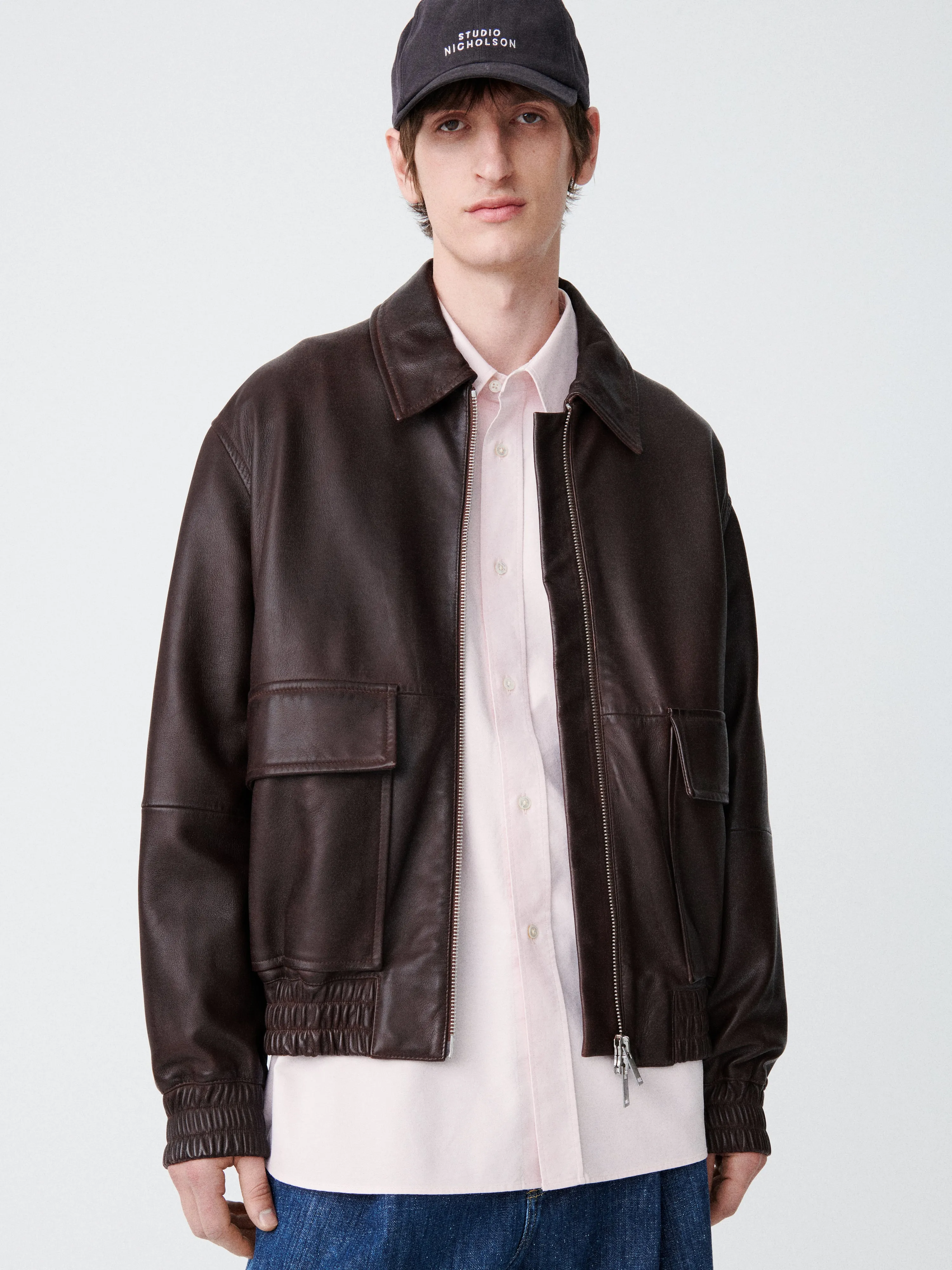 Piston Leather Jacket in Brown