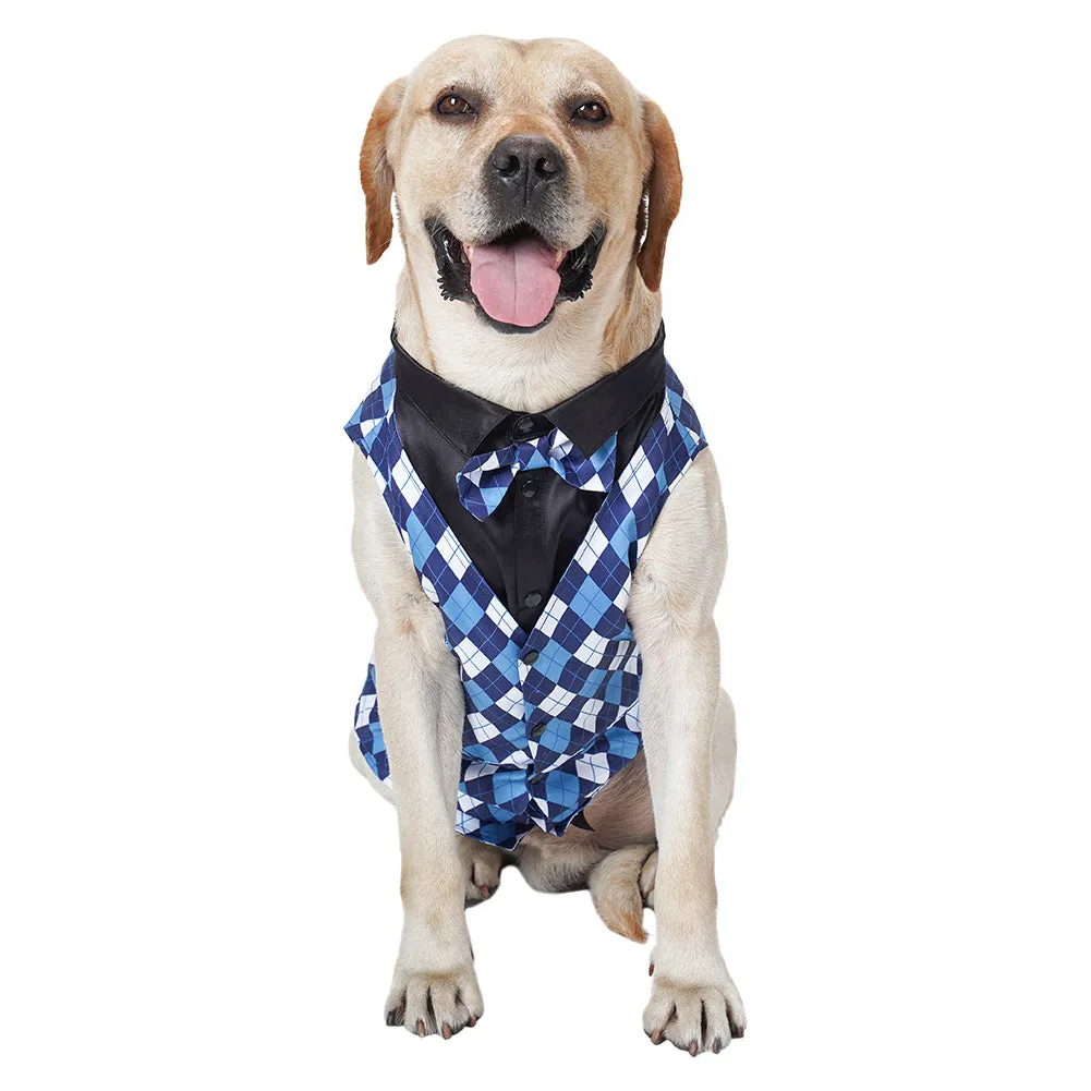 Plaid Pet Tuxedo Pet Vest