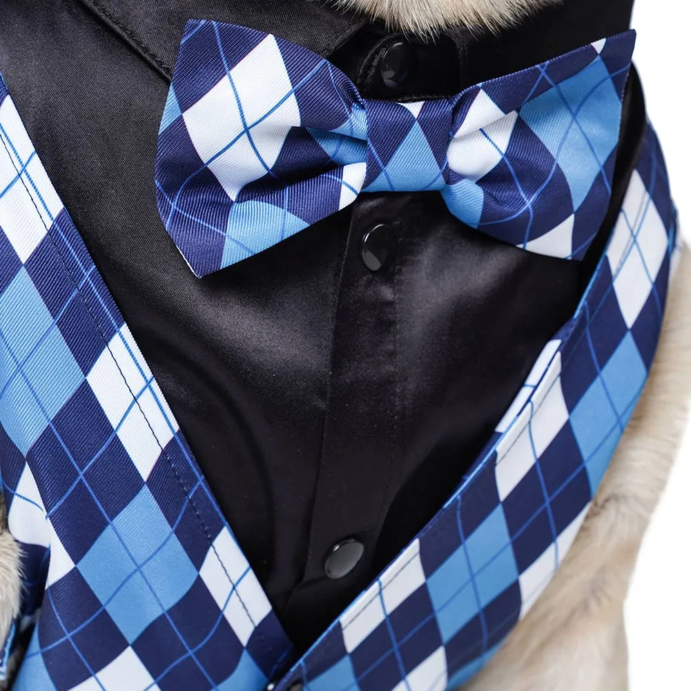 Plaid Pet Tuxedo Pet Vest