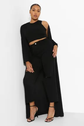 Plus Rib Maxi Duster Coat