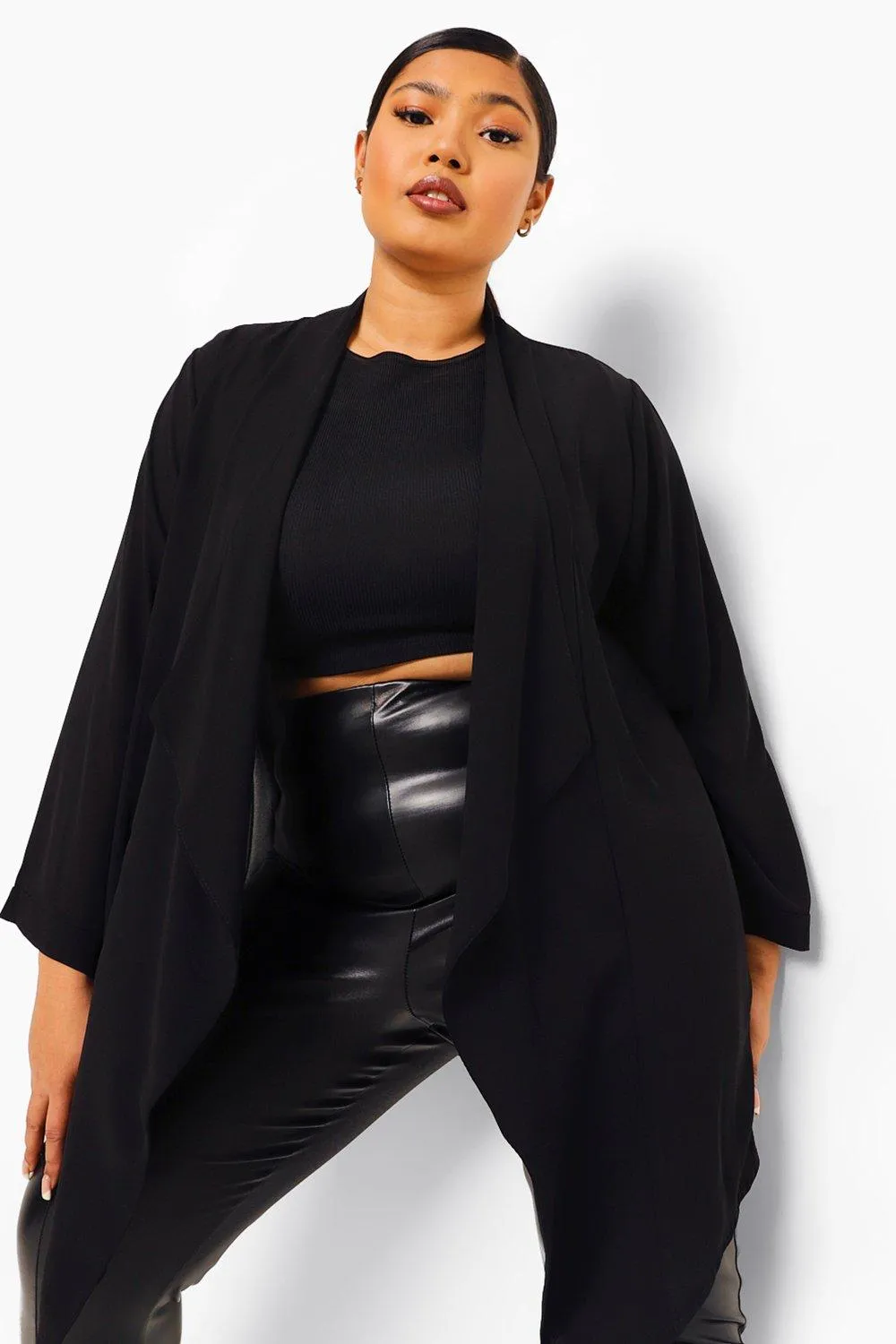 Plus Waterfall Duster Coat