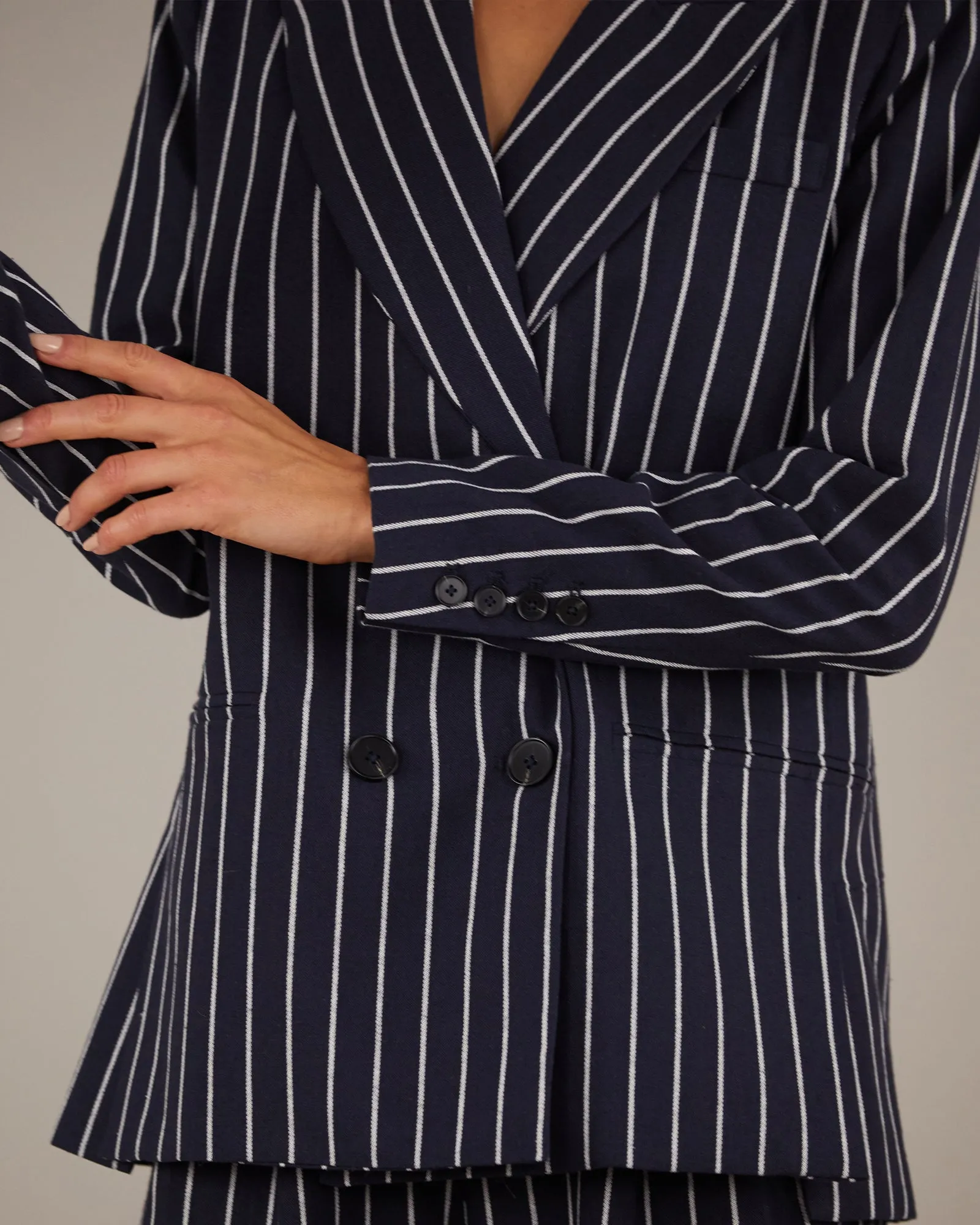 Polo Linen Pinstripe Blazer