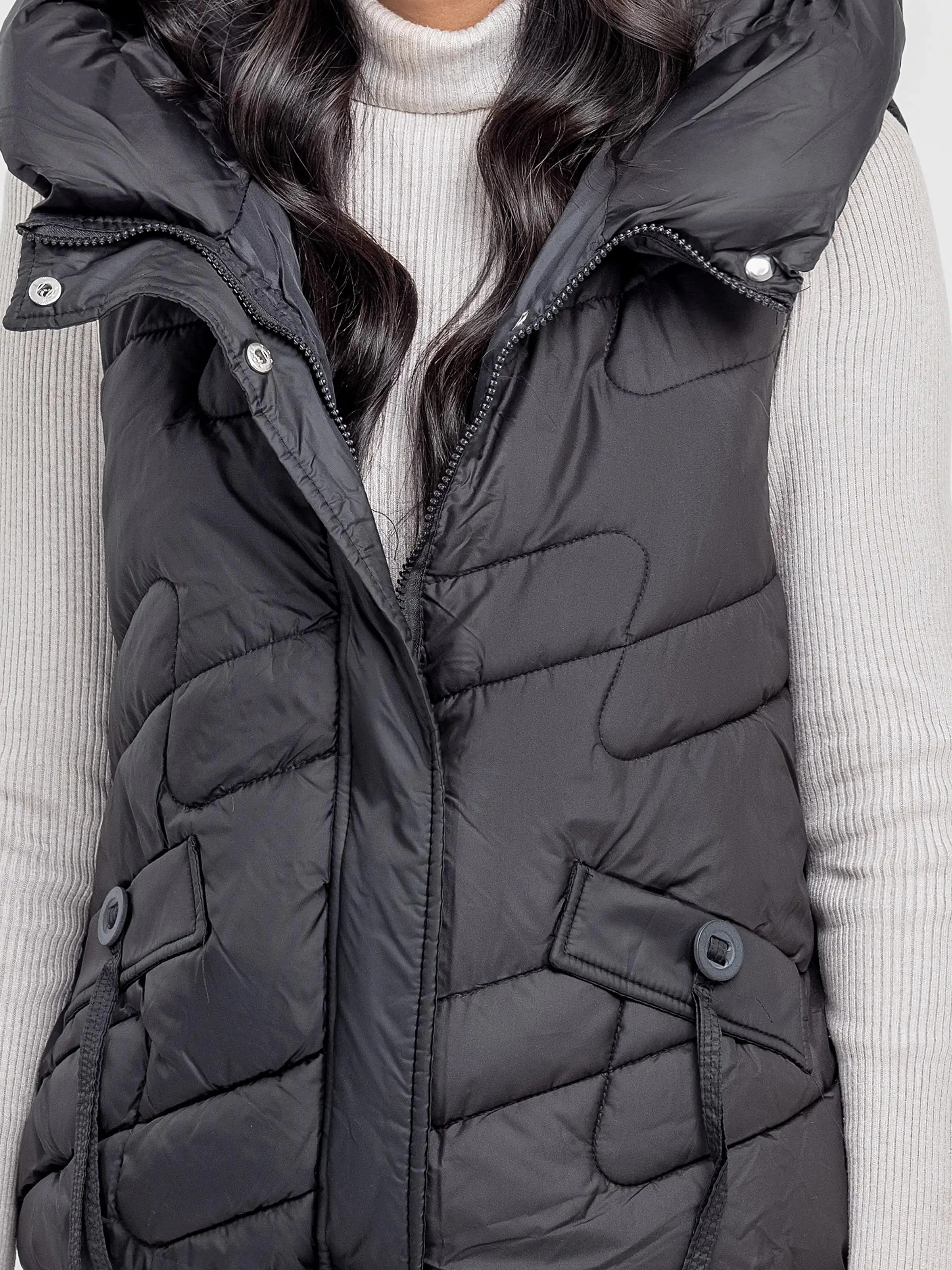 Quilted Gilet Hoodie - FWTJP24-018