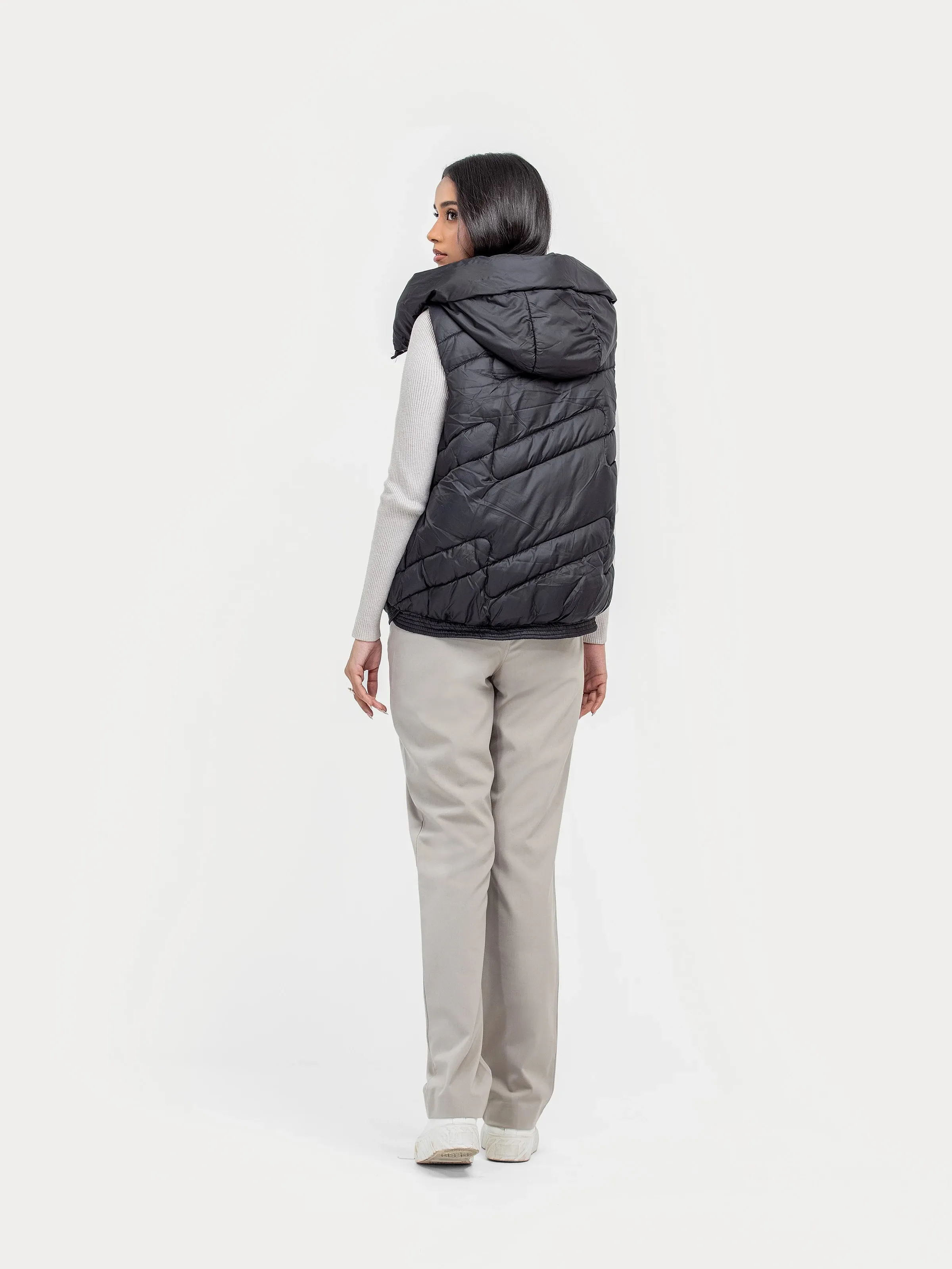 Quilted Gilet Hoodie - FWTJP24-018