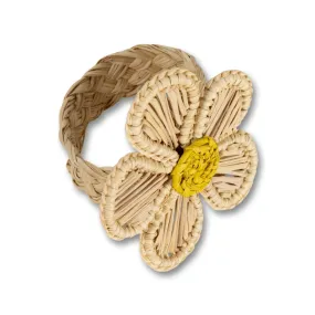 Raffia Napkin Ring - Daisy