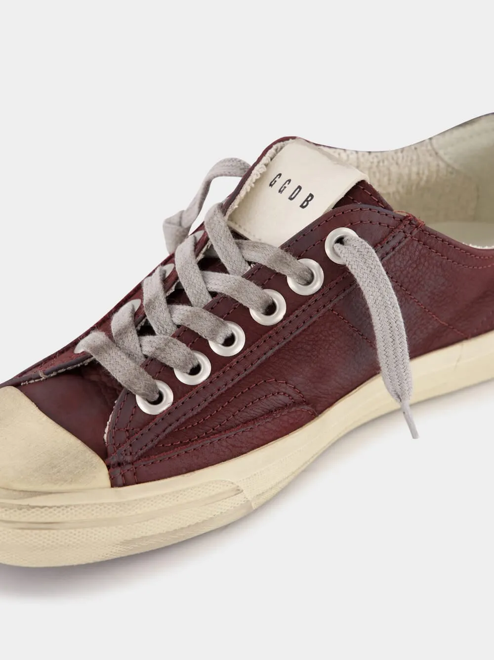 Red Wine V-Star 2 Sneakers With Cream Star