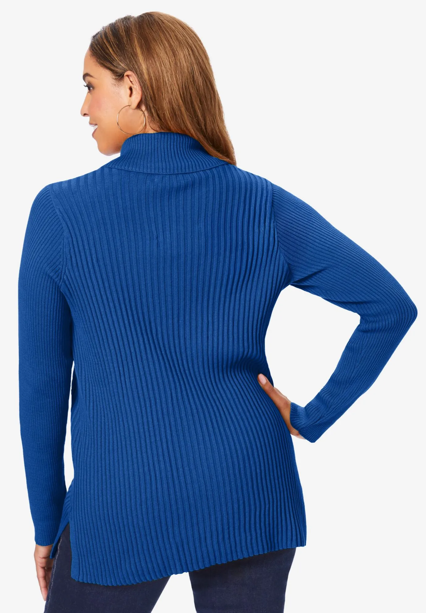 Ribbed Collar Sweater