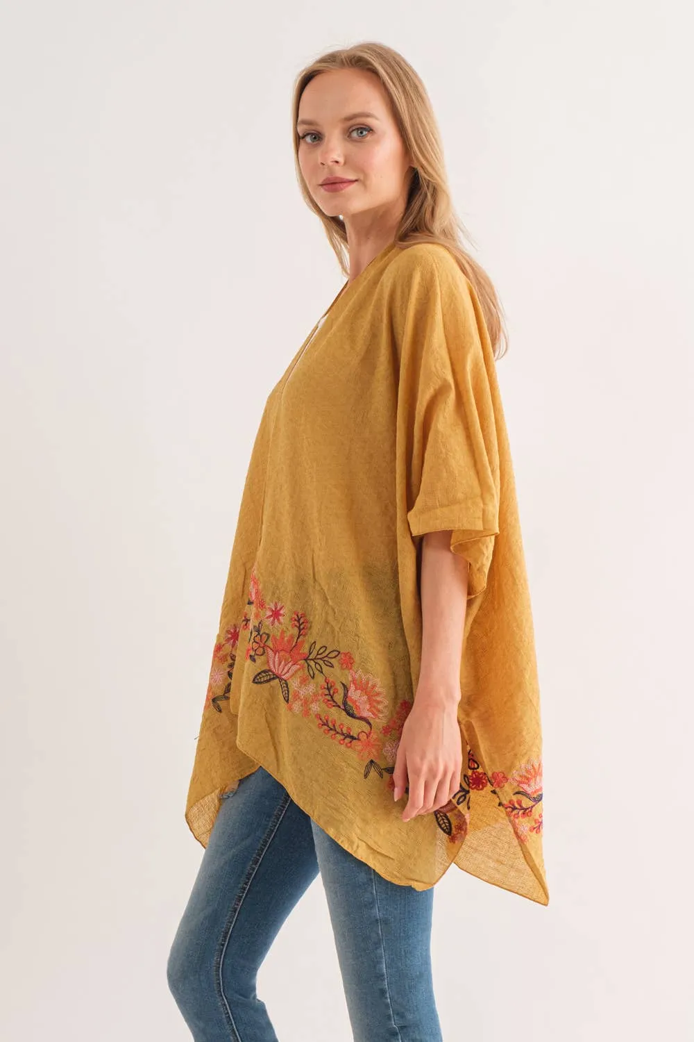 Sale - Arlene Honey Cropped Kimono