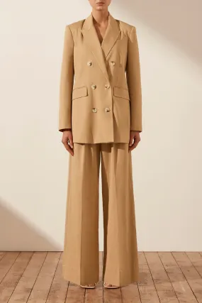 Sara Peak Lapel Blazer - Camel