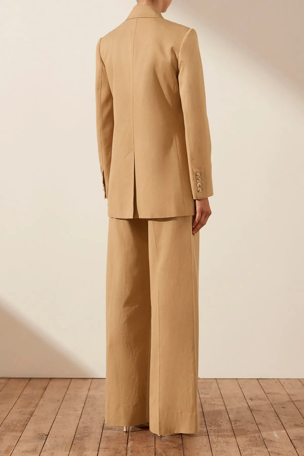 Sara Peak Lapel Blazer - Camel