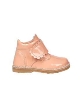 Scallop Velcro Boot - Blush