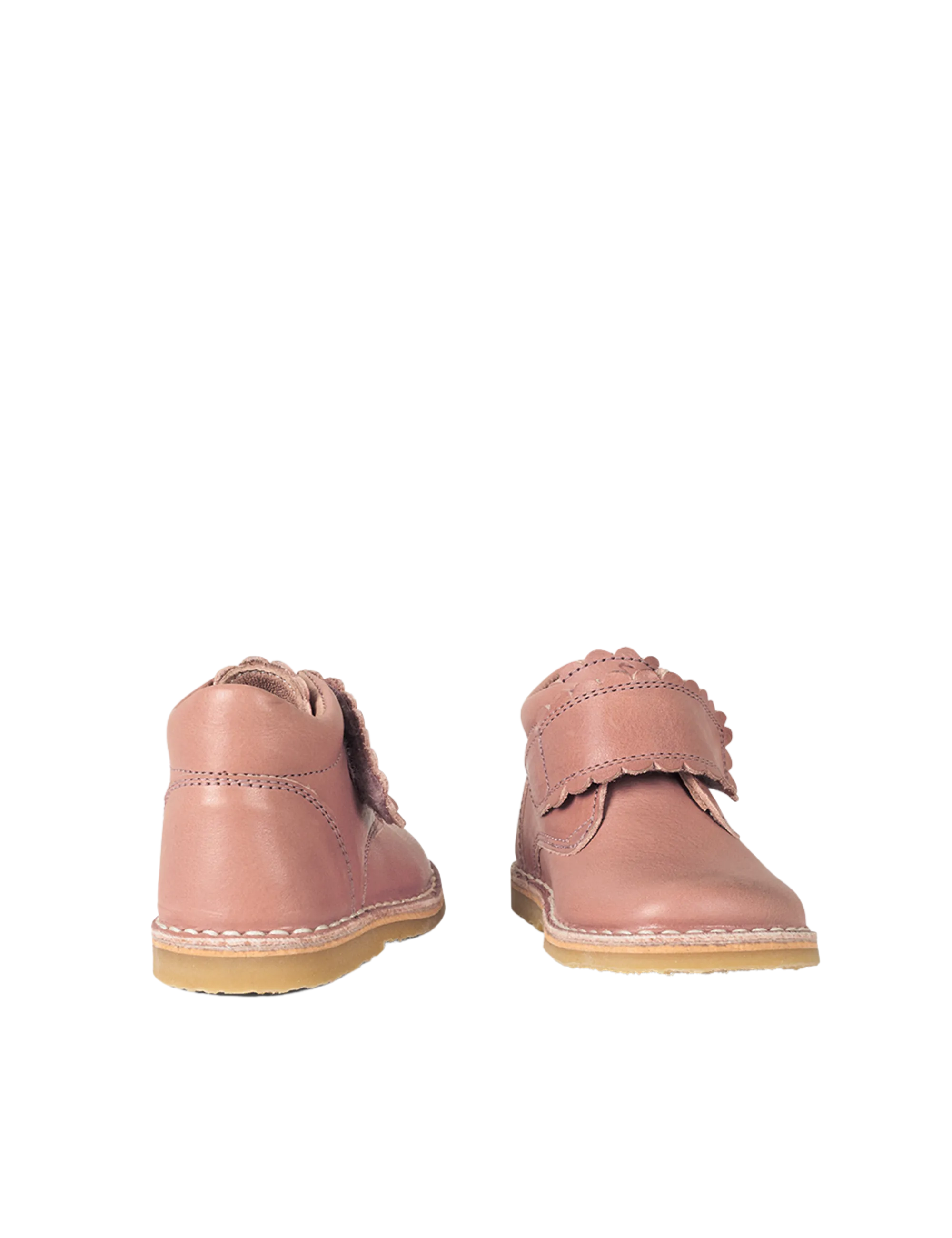 Scallop Velcro Boot - Old rose