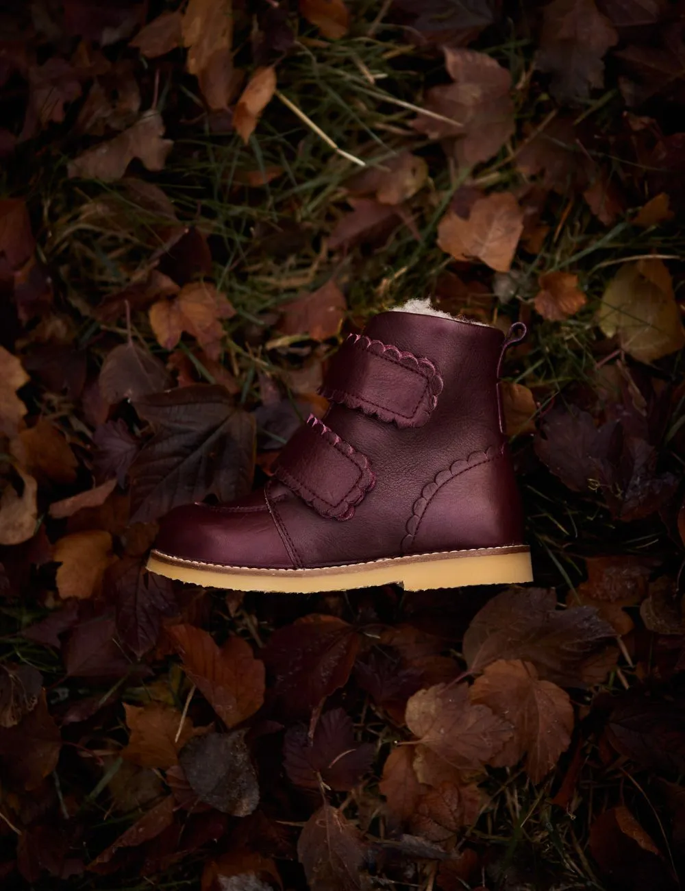 Scallop Winter Boot - Plum