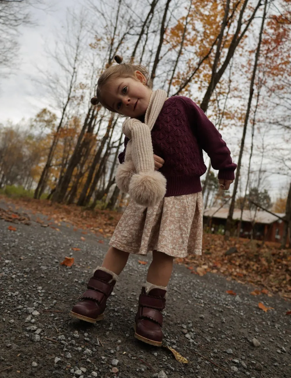 Scallop Winter Boot - Plum