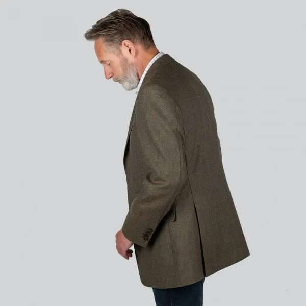 Schoffel Mens Belgrave Tweed Sports Blazer in Loden Green Herringbone